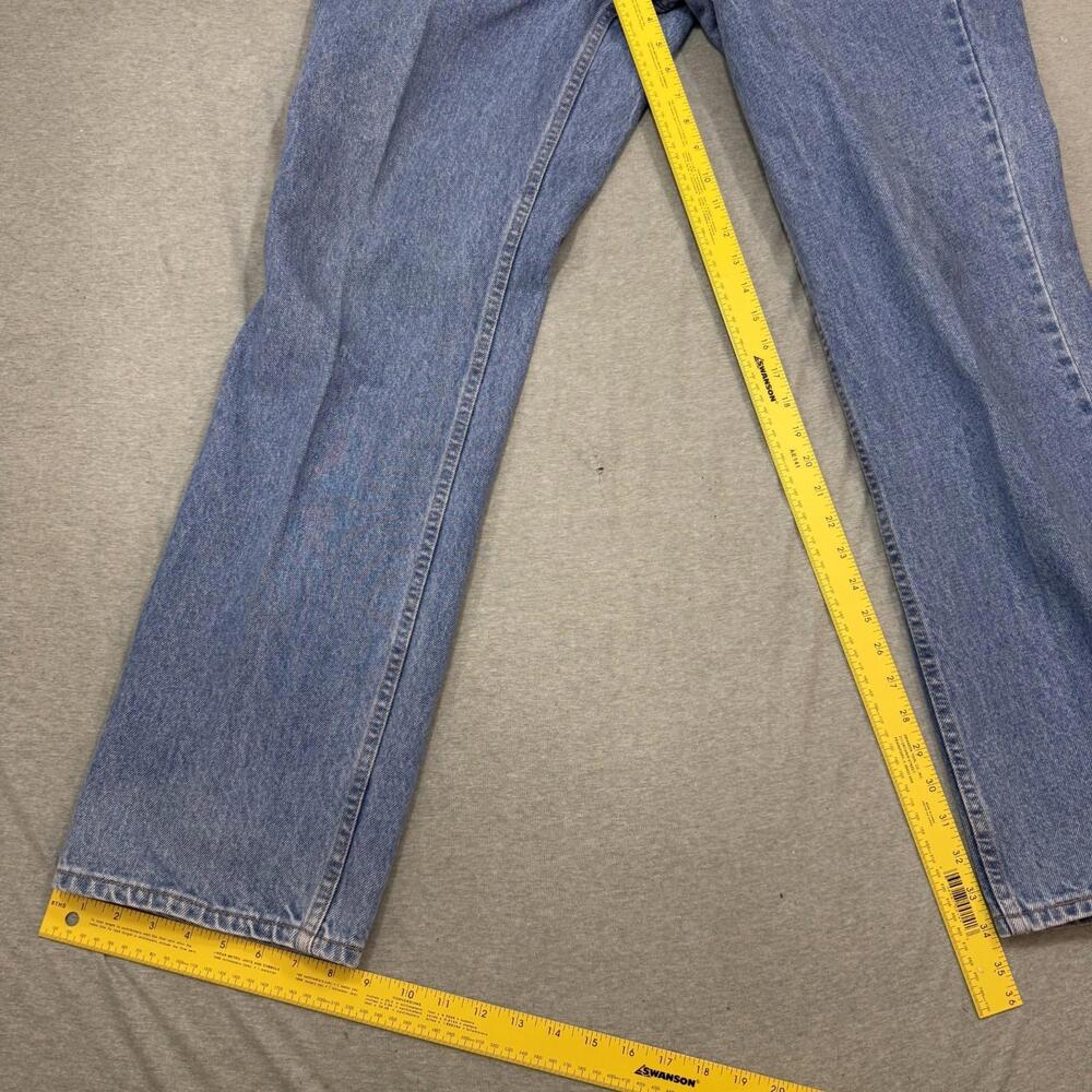 Vintage Levis 506 Jeans Mens 42x34 Blue 90s Orange Tab Faded Washed Out Straight - Picture 4 of 9